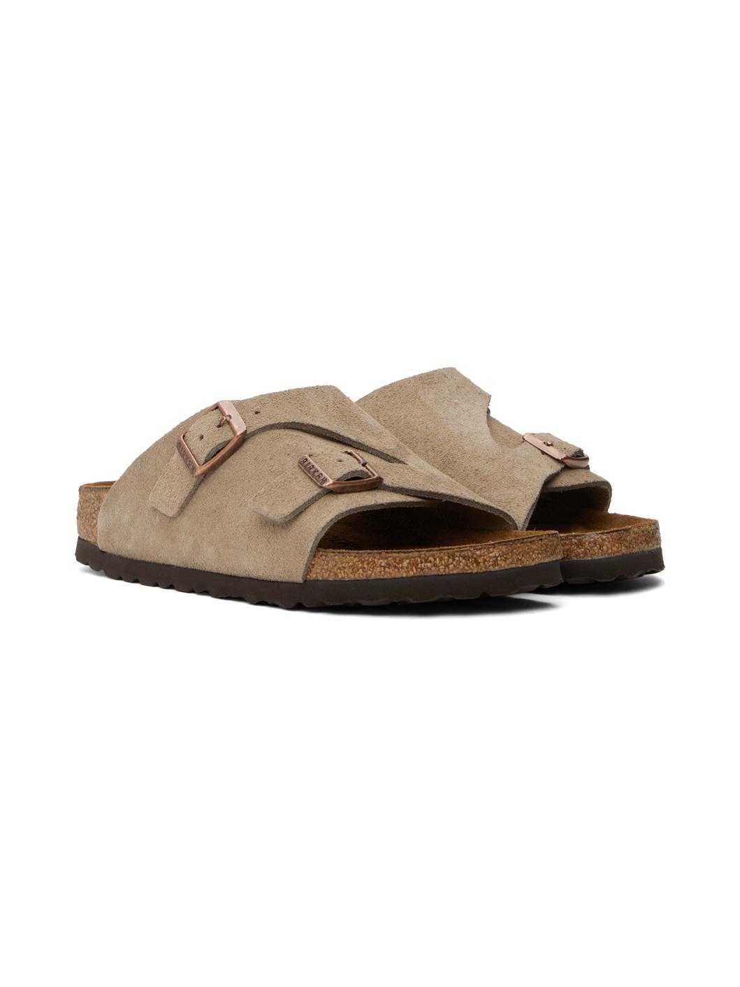 Taupe Narrow Zürich Sandals - 4