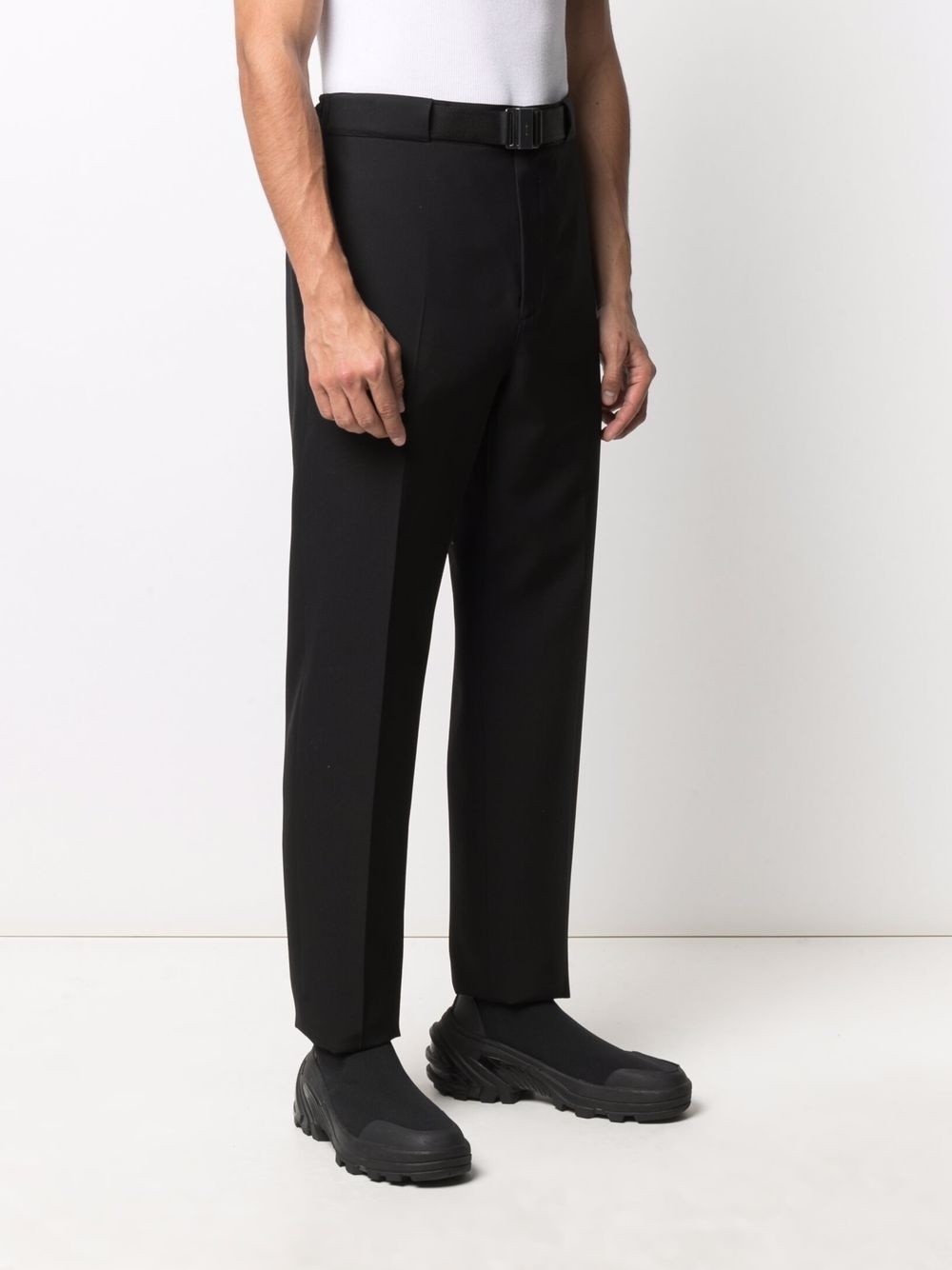 belted straight-leg trousers - 3