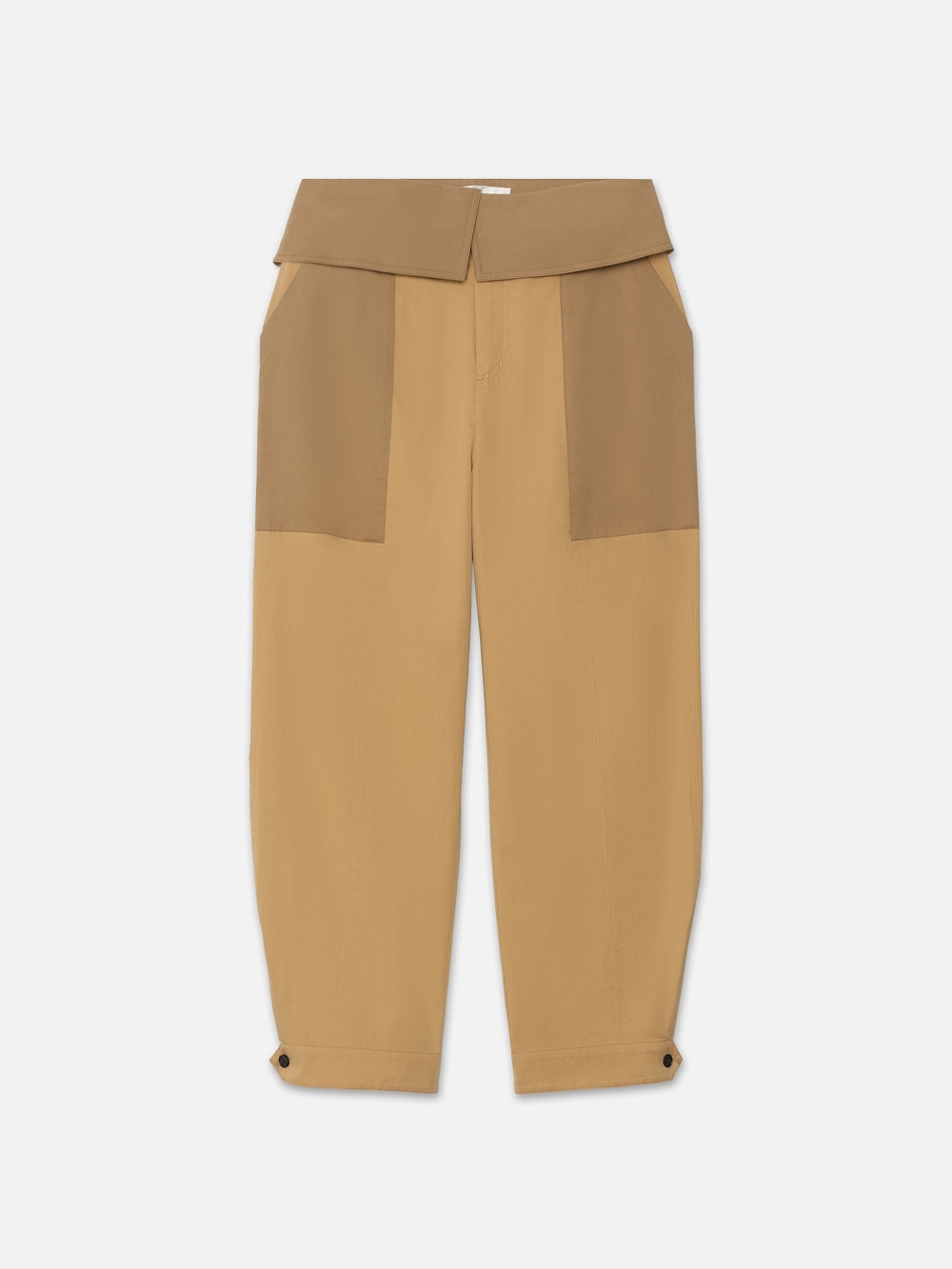 Foldover Trouser in Light Tan Multi - 1