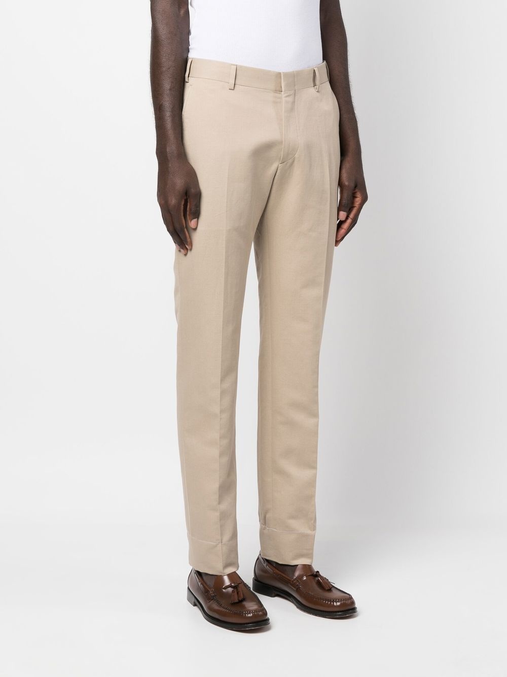 slim-cut cotton chinos - 3