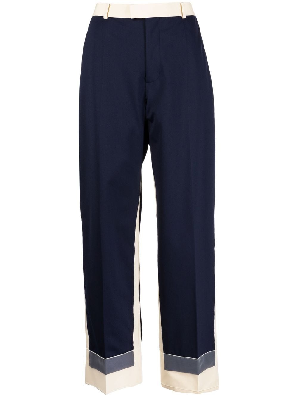 two-tone tailored trousers - 1
