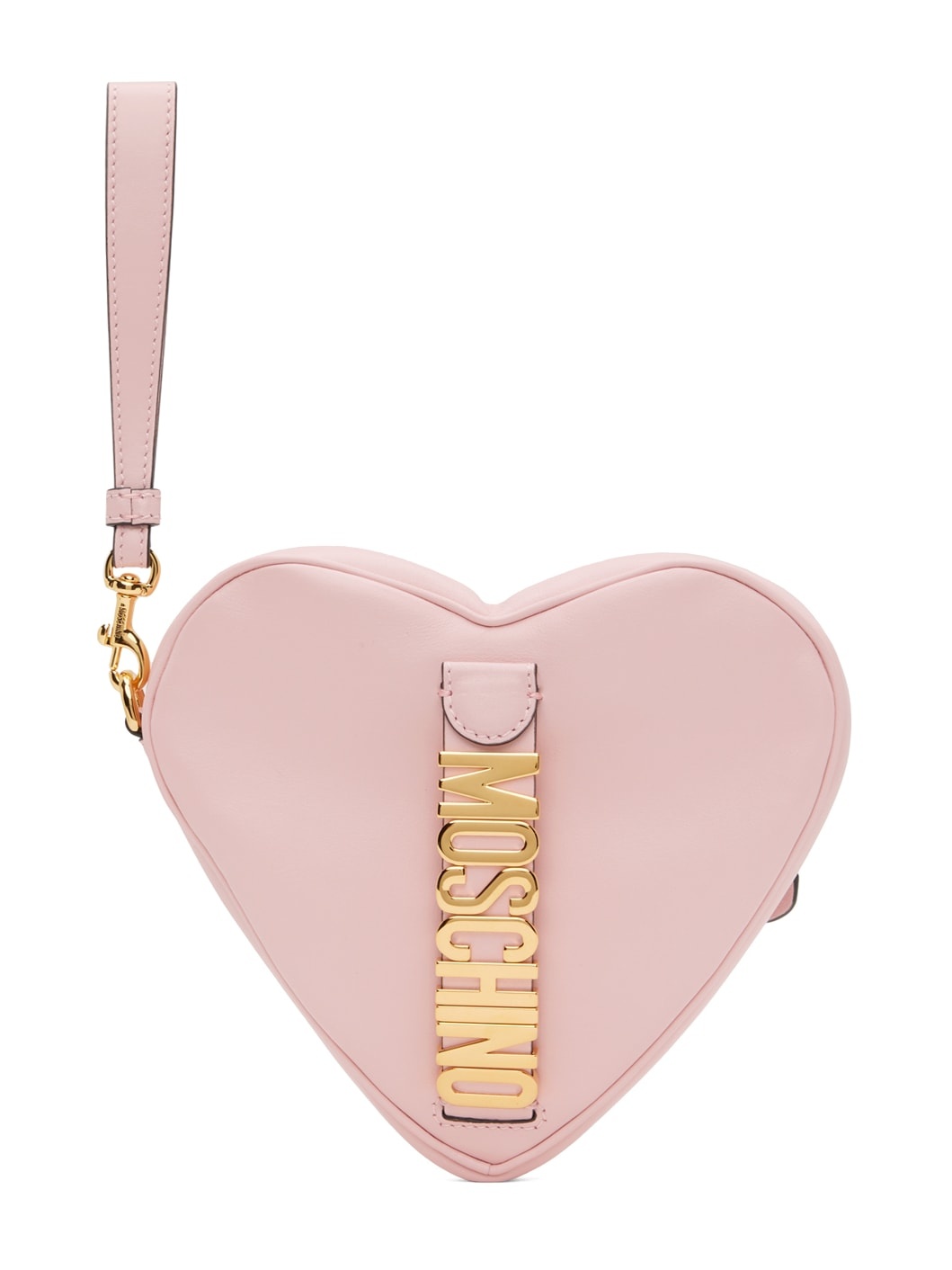 Pink 'Moschino' Belt Heart Pouch - 1