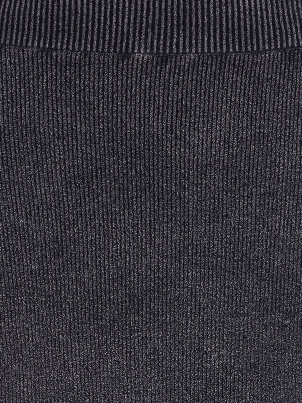 ribbed logo-embossed skirt - 5