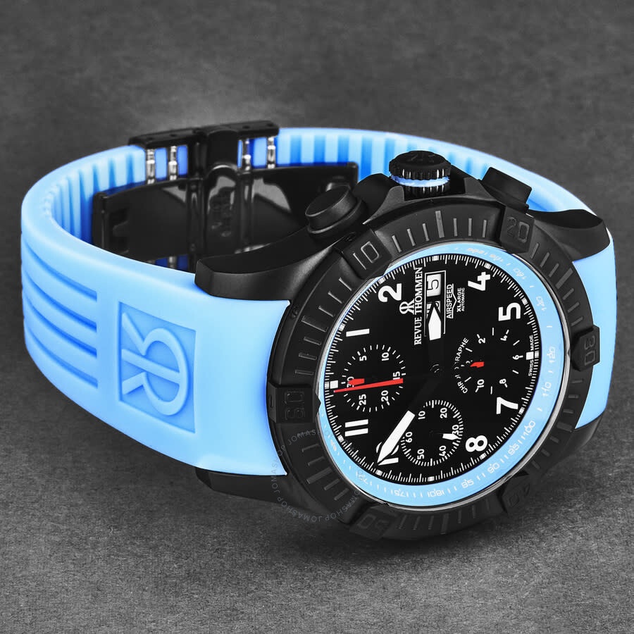 Revue Thommen - Revue Thommen Air speed Chronograph Black Dial Men's Watch 16071.6775 - 2