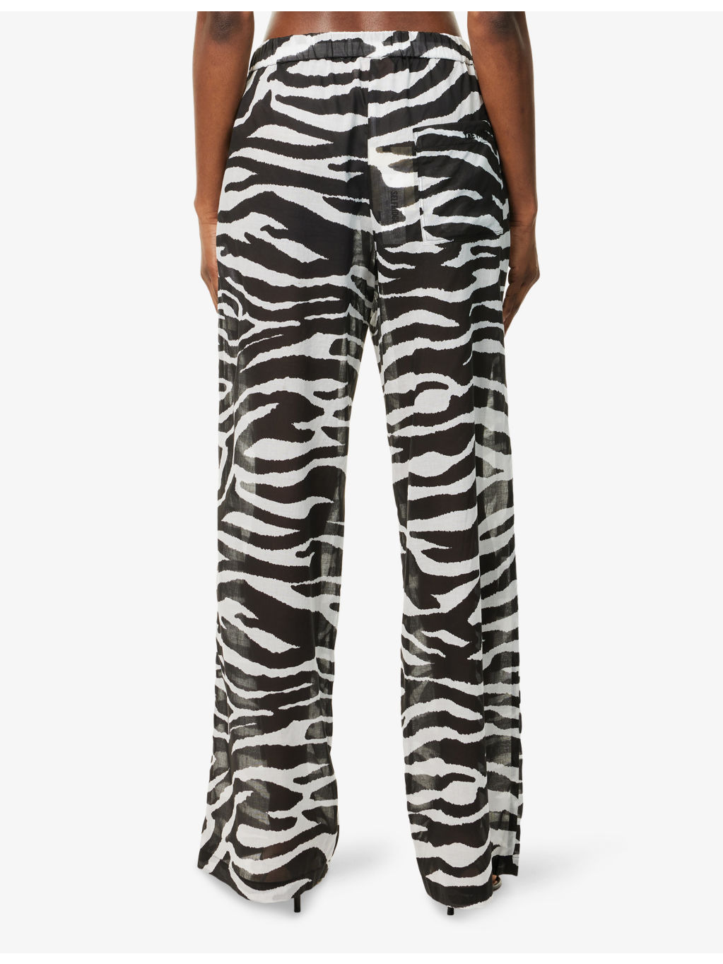 Zebra Drawstring Cotton-Poplin Trousers - 4