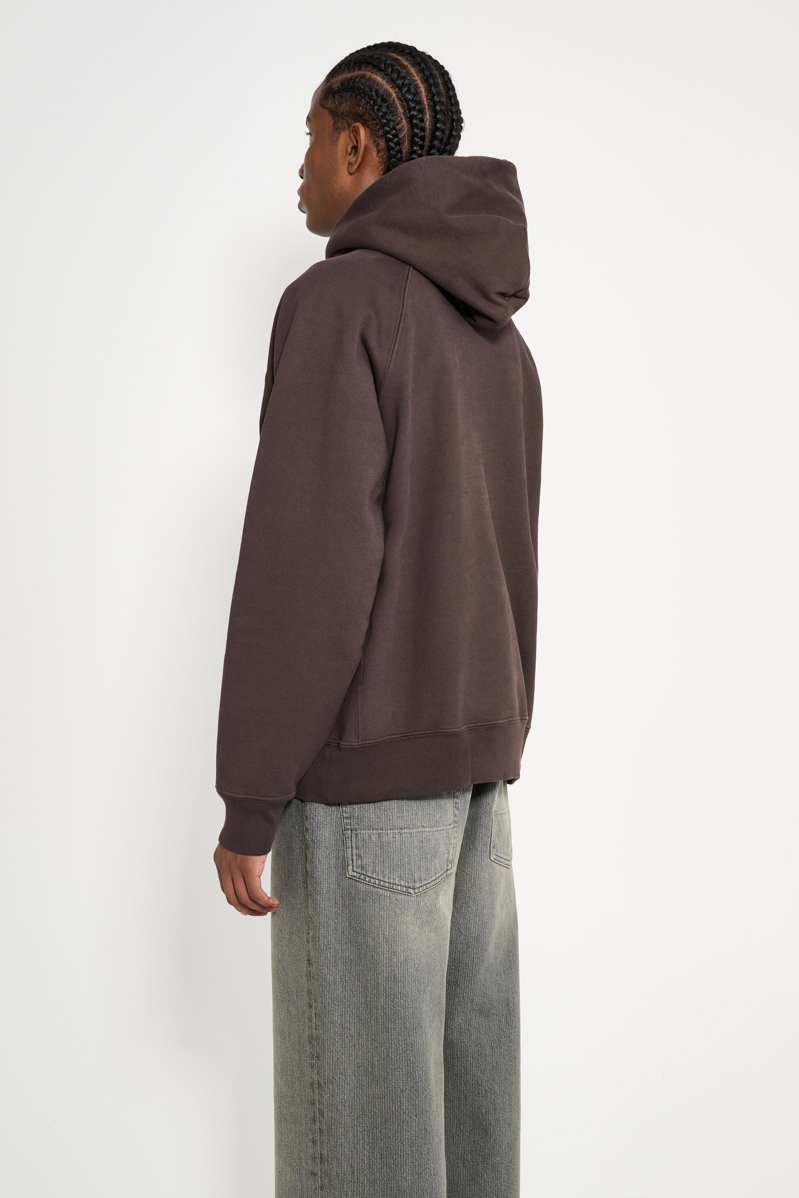 LADY WHITE CO. SUPER WEIGHTED HOODIE BLACK MUSHROOM - 4