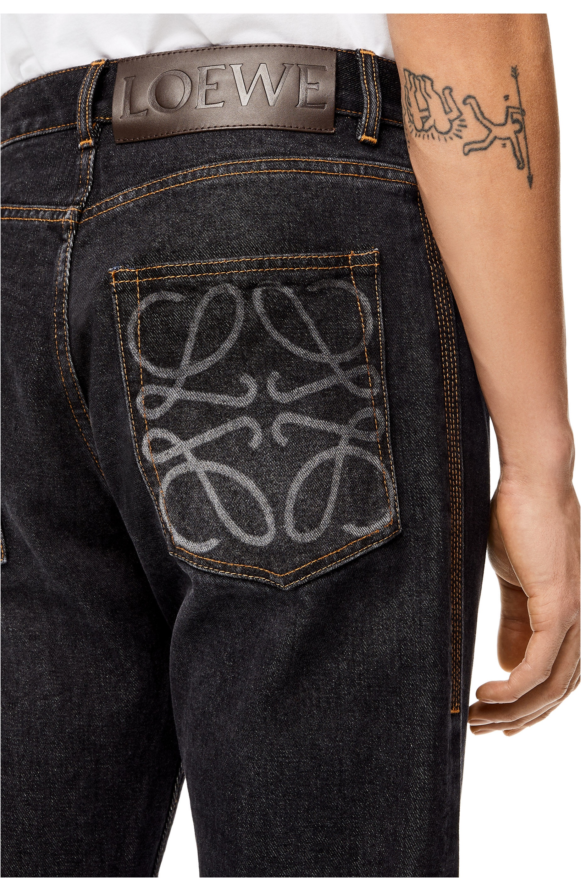 Tapered jeans in cotton - 5