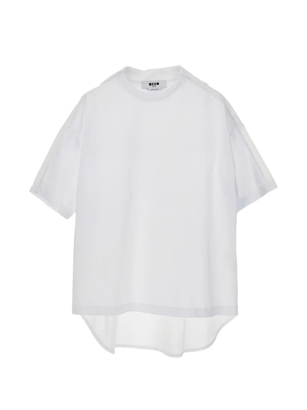 mesh panel T-shirt - 1