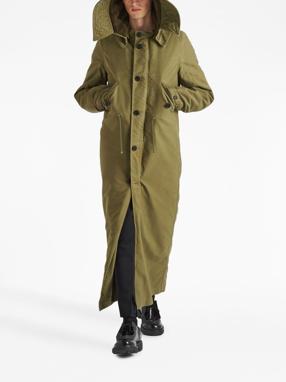 hooded long parka - 2