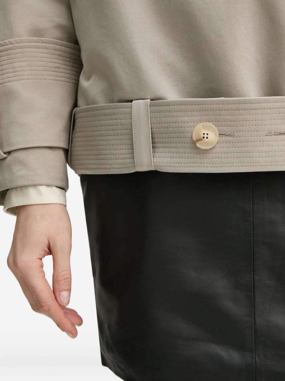 hooded belted jacket - 3