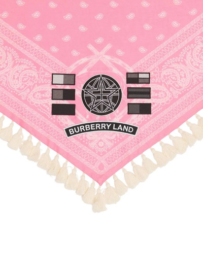 Burberry logo-patch paisley-print scarf outlook