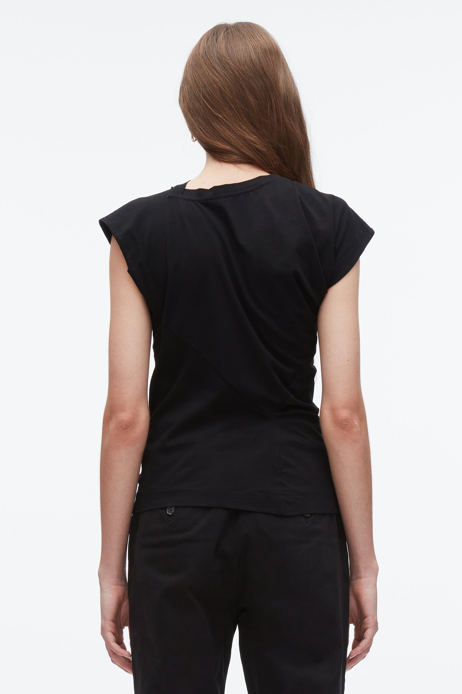 Draped Asymmetric T-Shirt - 5