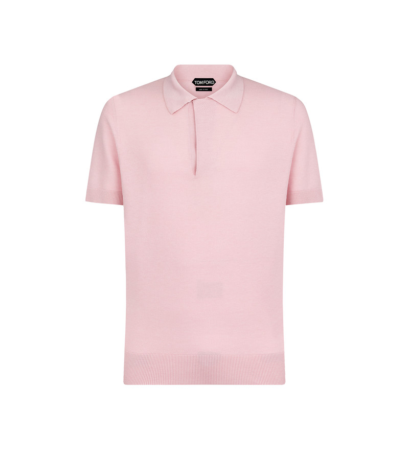 SILK COTTON TEXTURED POLO 1