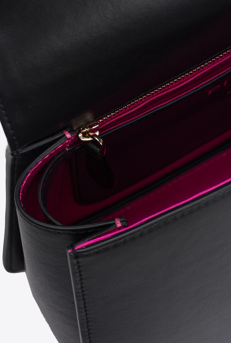 PINKO GALLERIA CLASSIC LOVE BAG TOP HANDLE LIGHT IN LEATHER 6