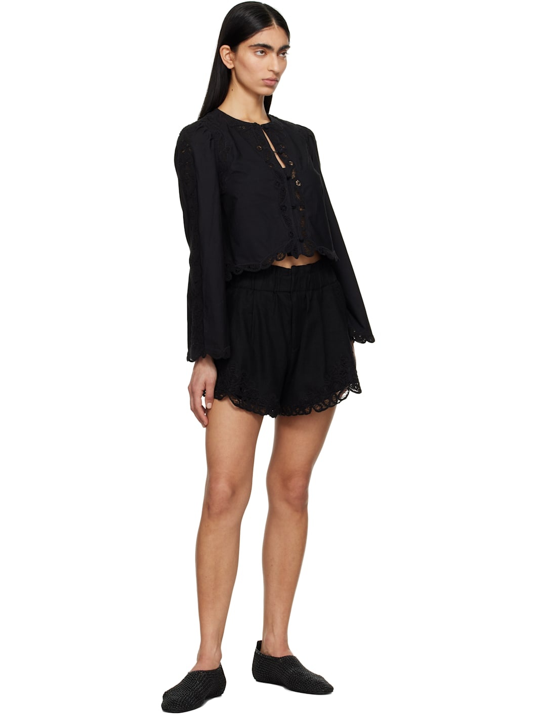 Black Elke Shorts - 4