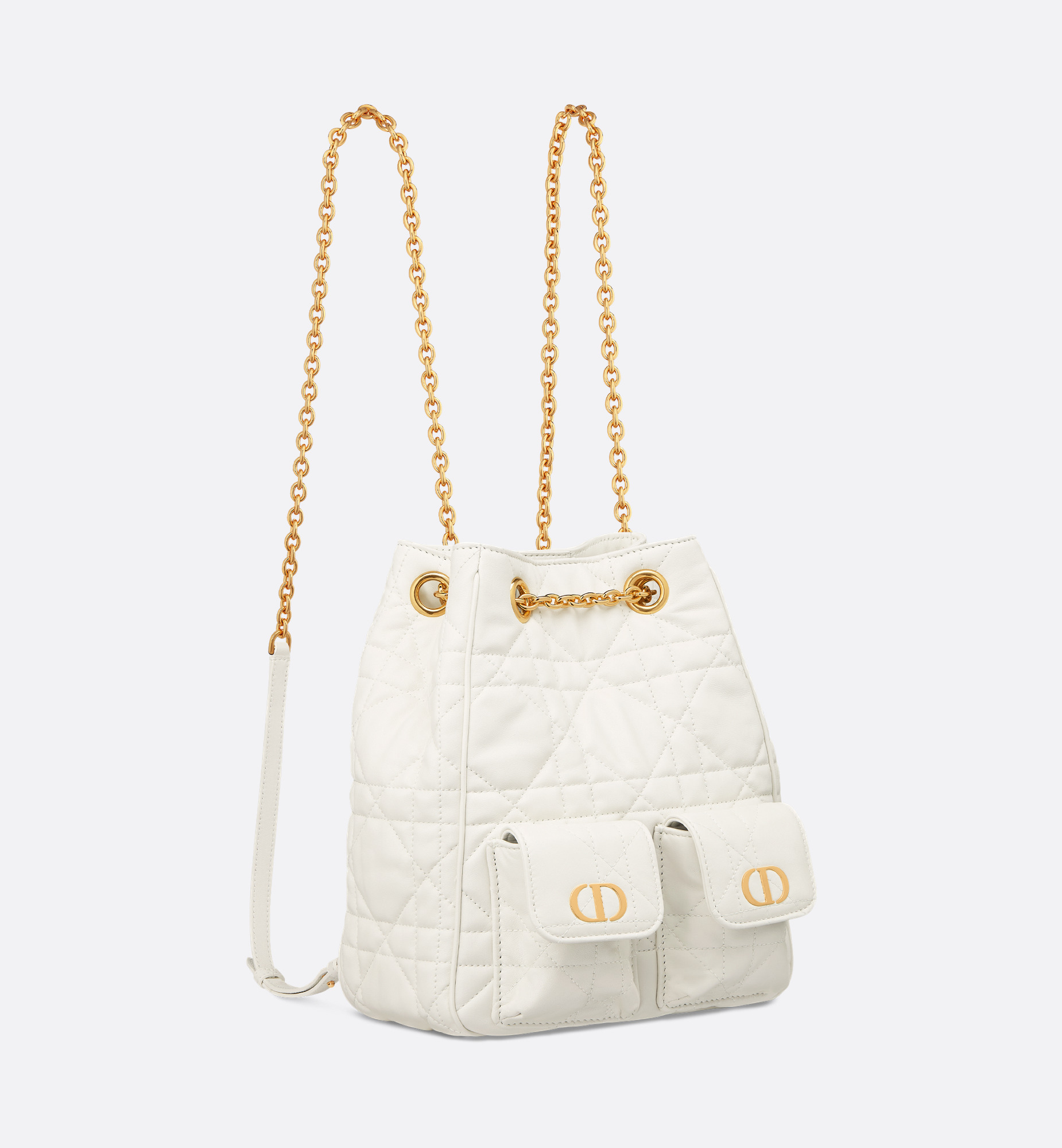 Medium Dior Caro Multicarry Backpack with Chain - 3