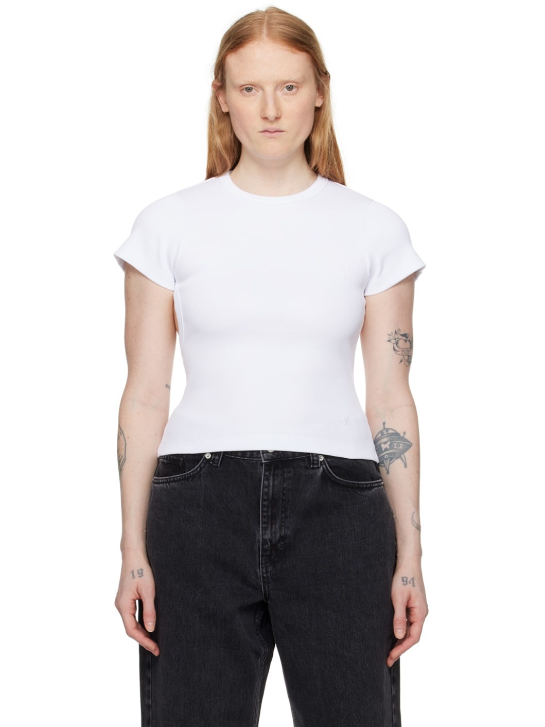 White Solo Cutout T-Shirt - 1