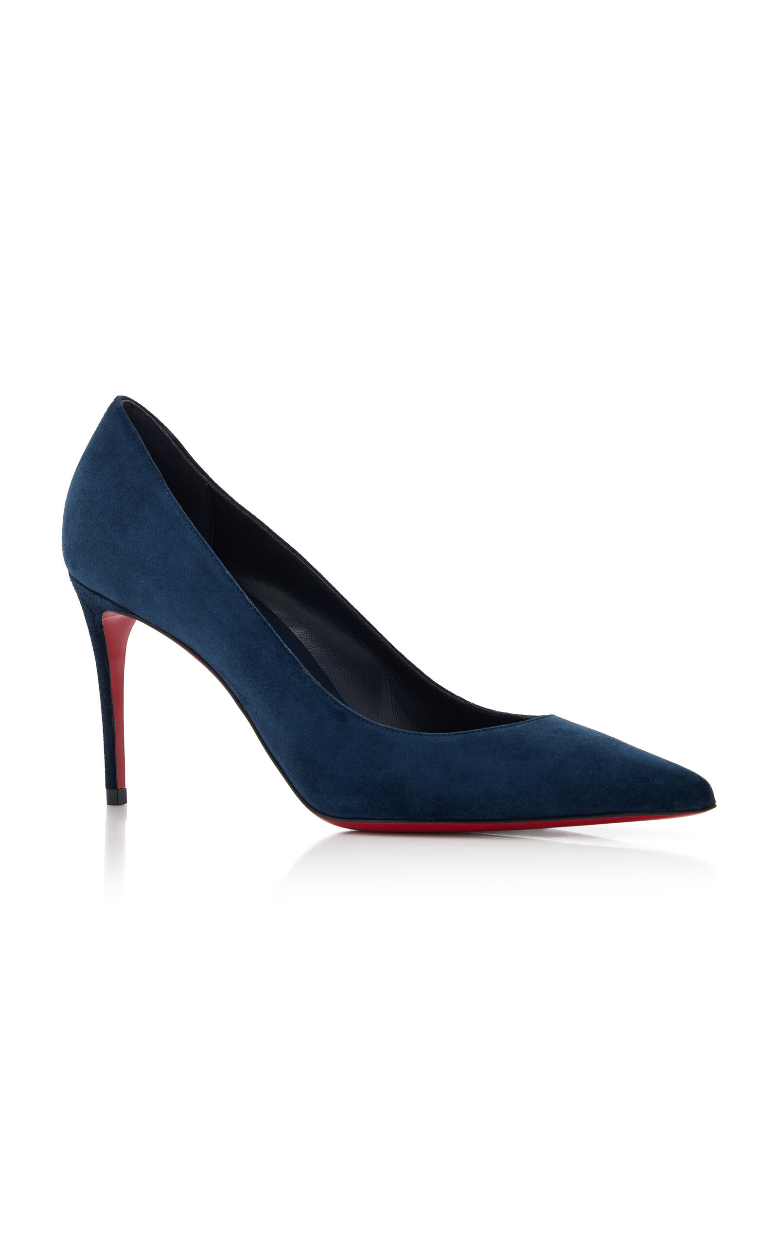 Kate 85mm Velour Pumps blue - 3