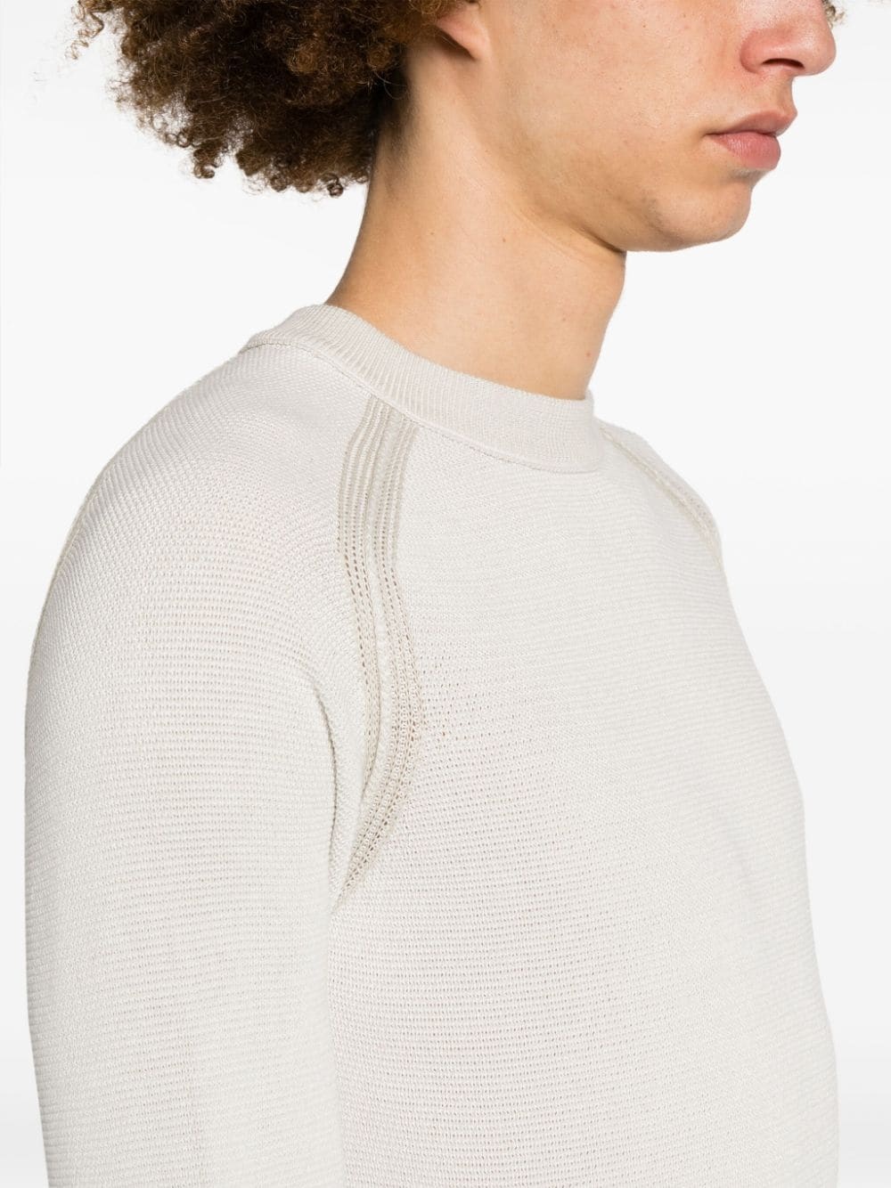 crew-neck cotton blend jumper - 5