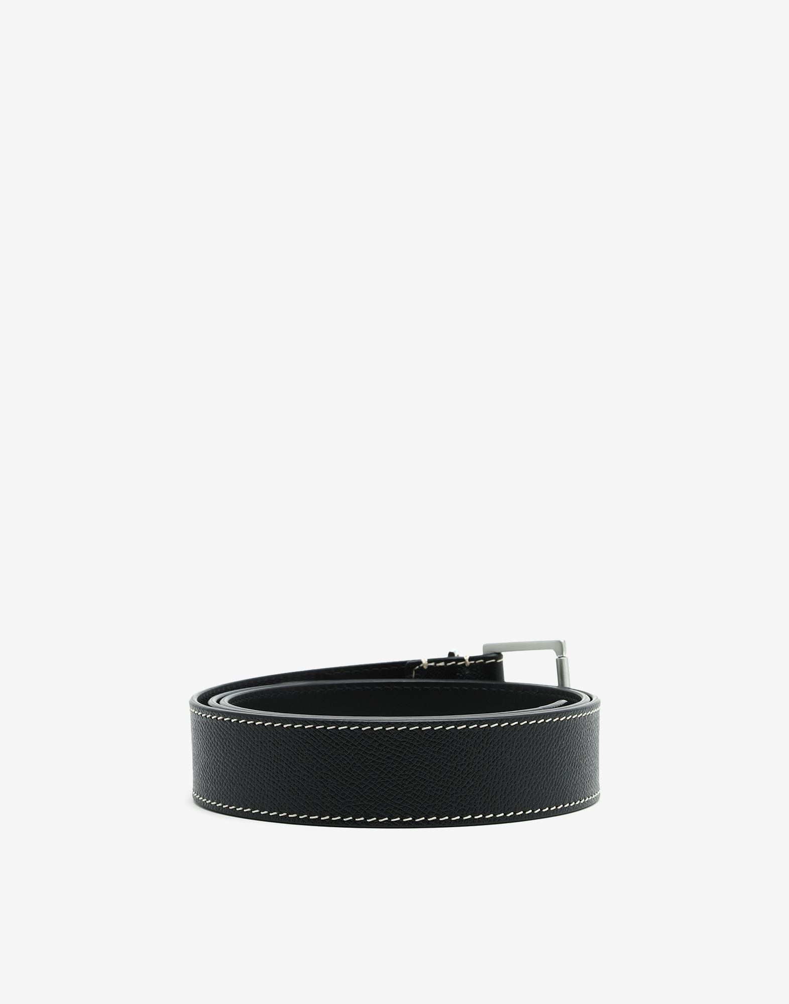 Grainy leather belt - 4