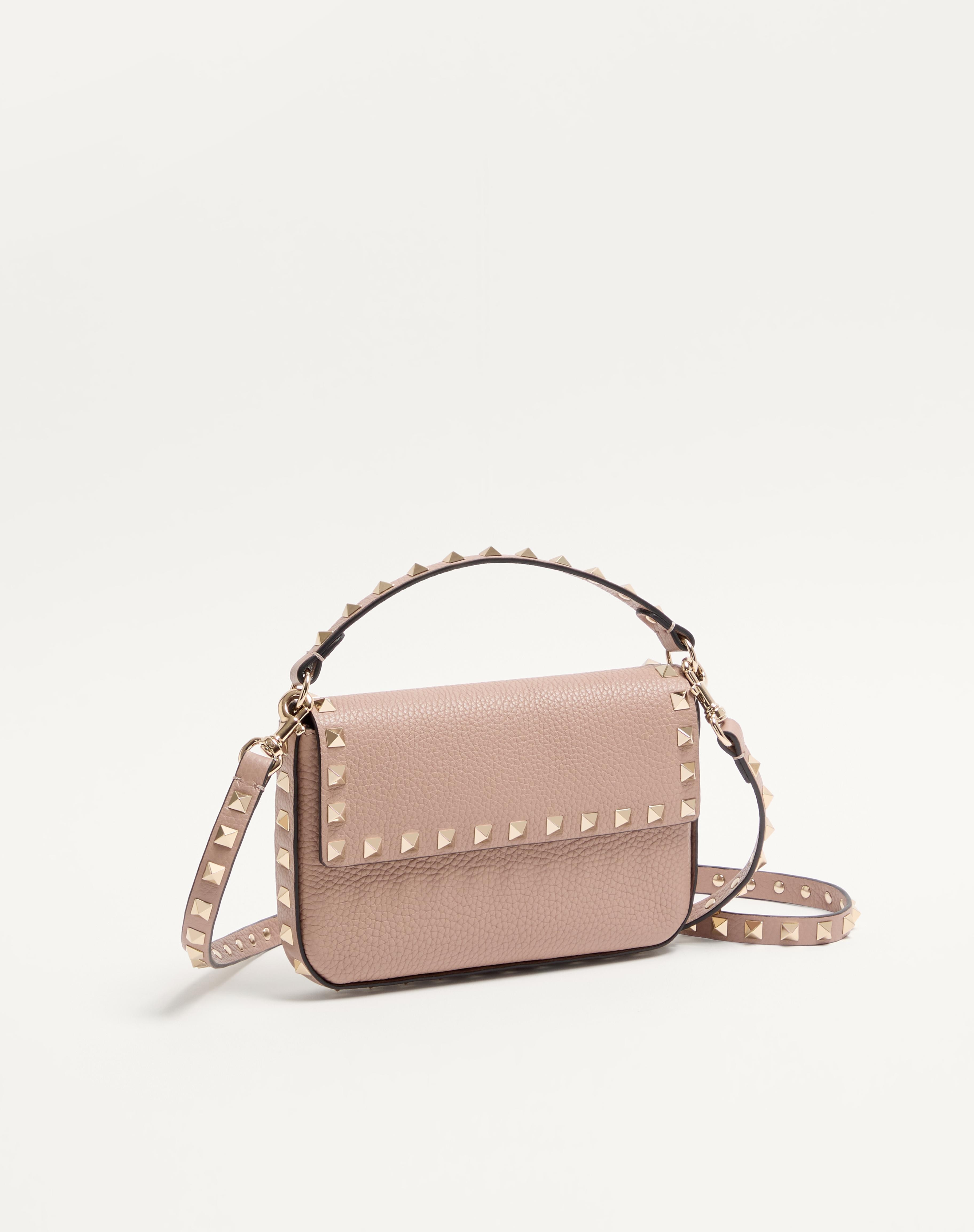 ROCKSTUD GRAINY CALFSKIN POUCH - 2