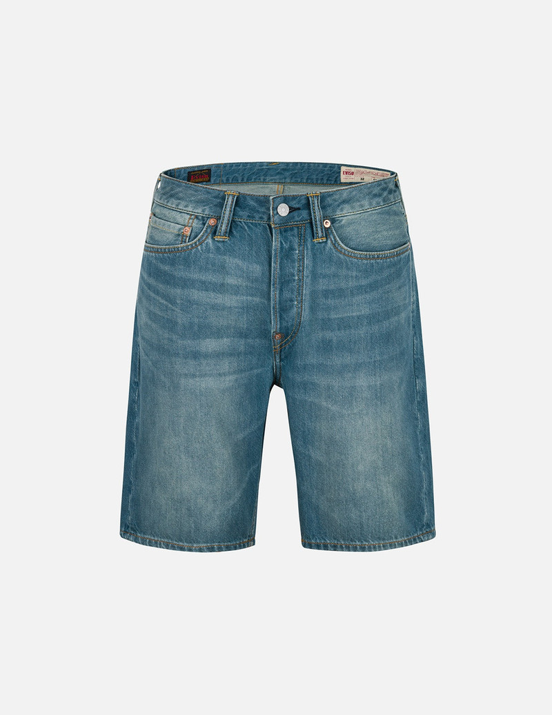 EVISU Floral Daicock Embroidery Regular Fit Denim Shorts outlook