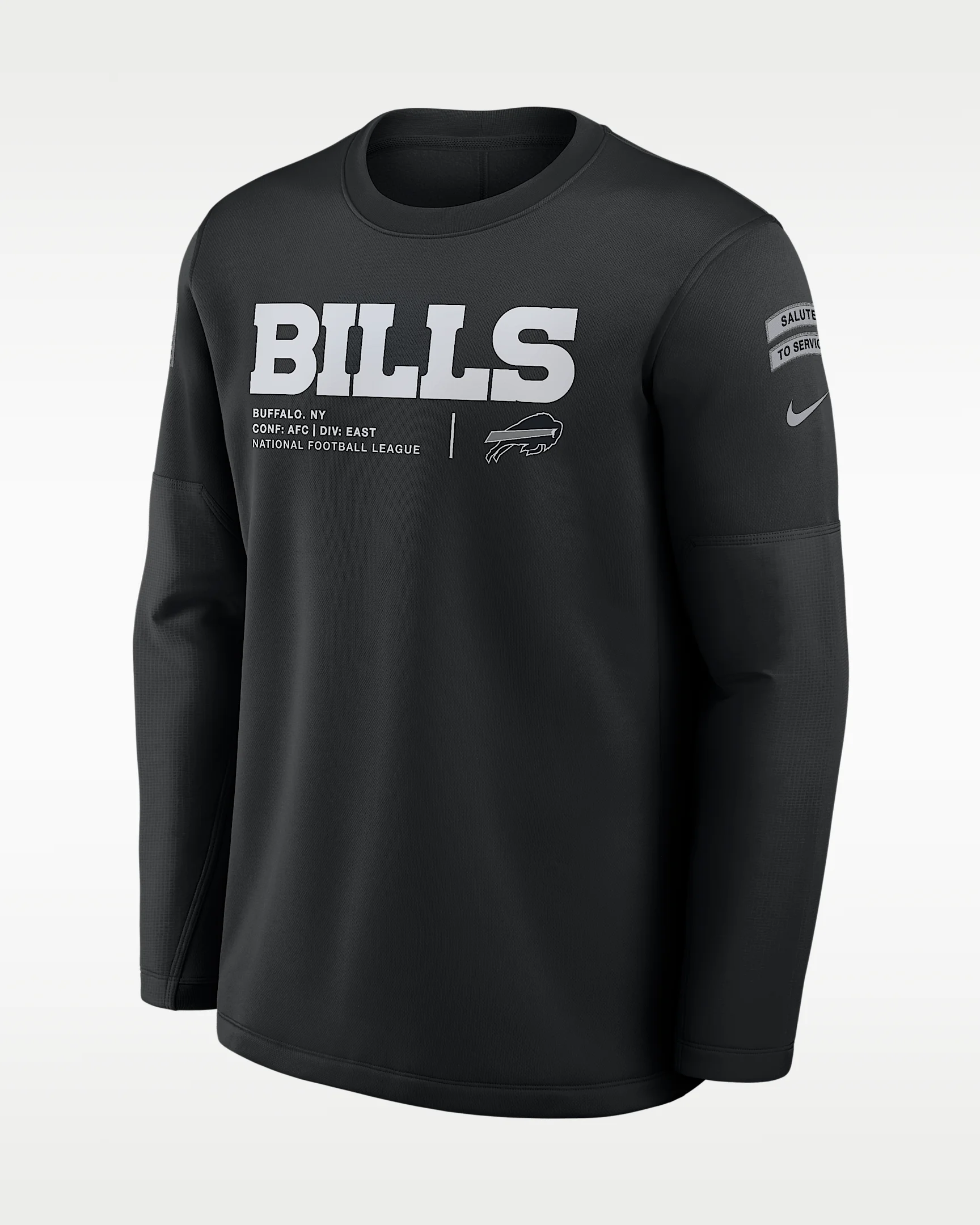 Buffalo Bills Salute to Service Sideline Coaches Men's Nike NFL Pullover Crew - 1