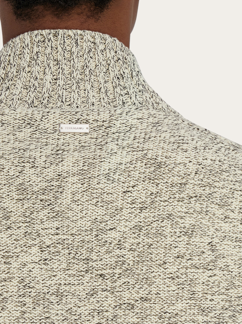 Mélange knitted blouson 4