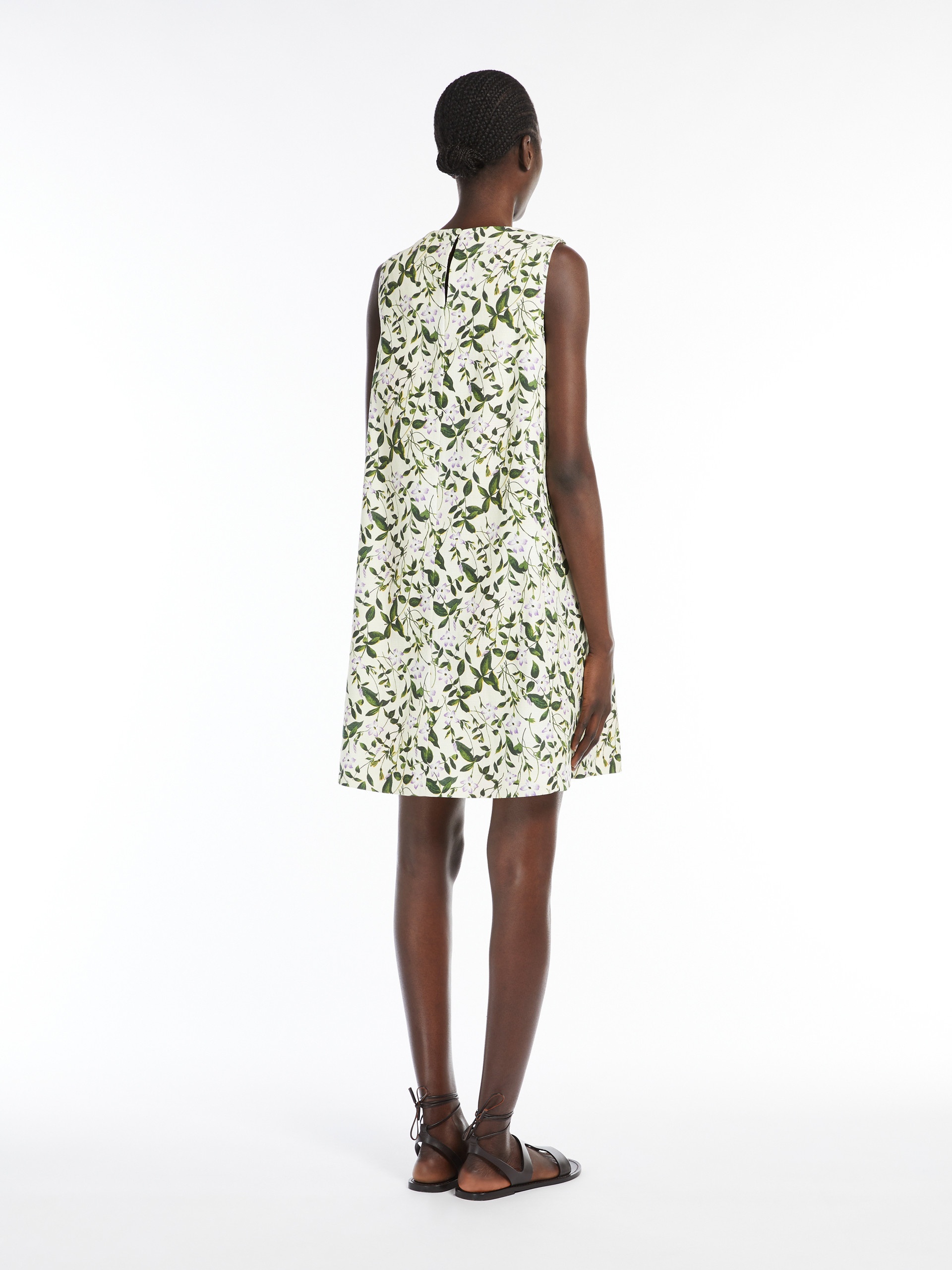ORNATI Stretch cotton basketweave dress - 4
