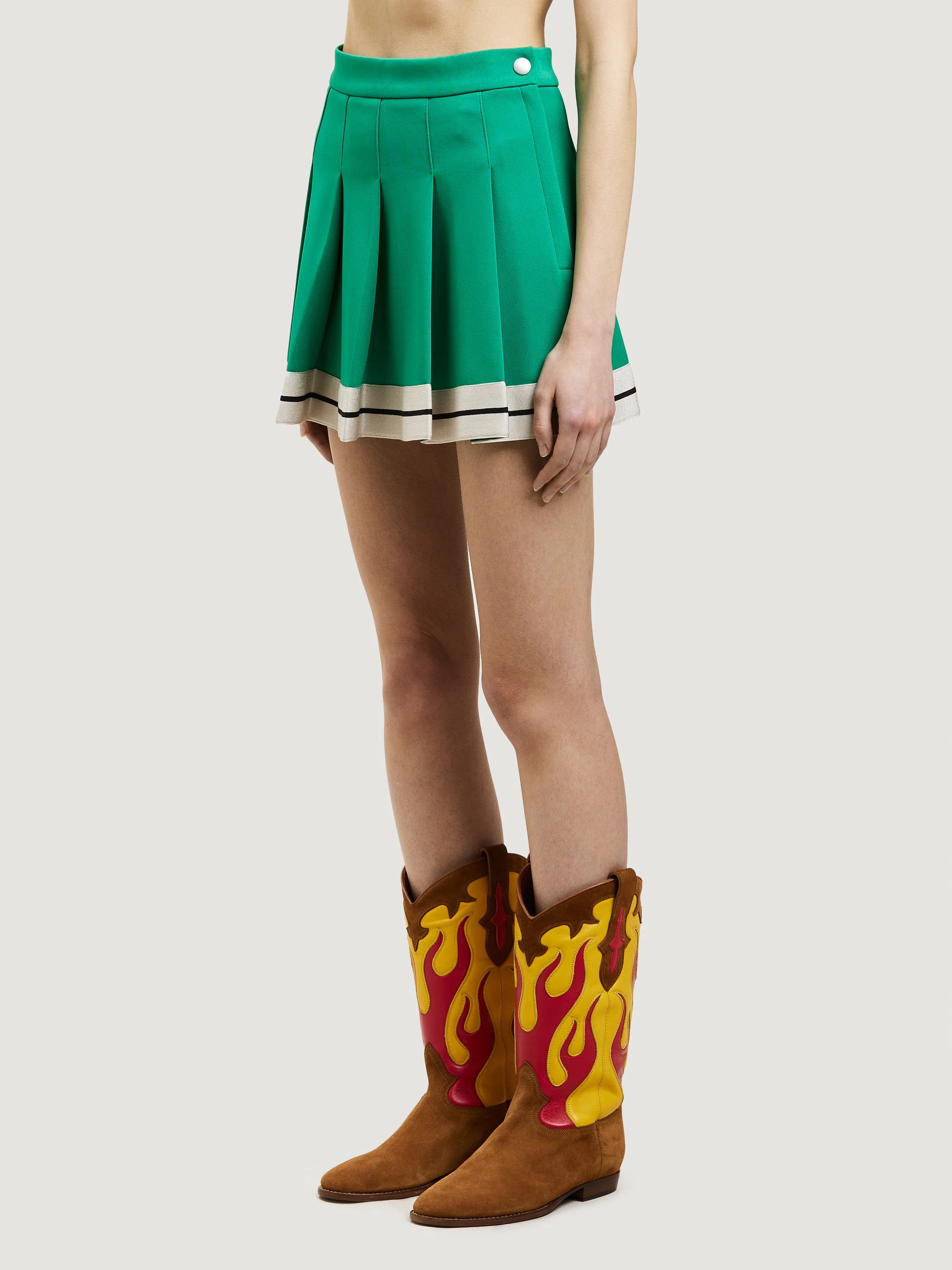 TRACK PLEATED SKIRT - 4