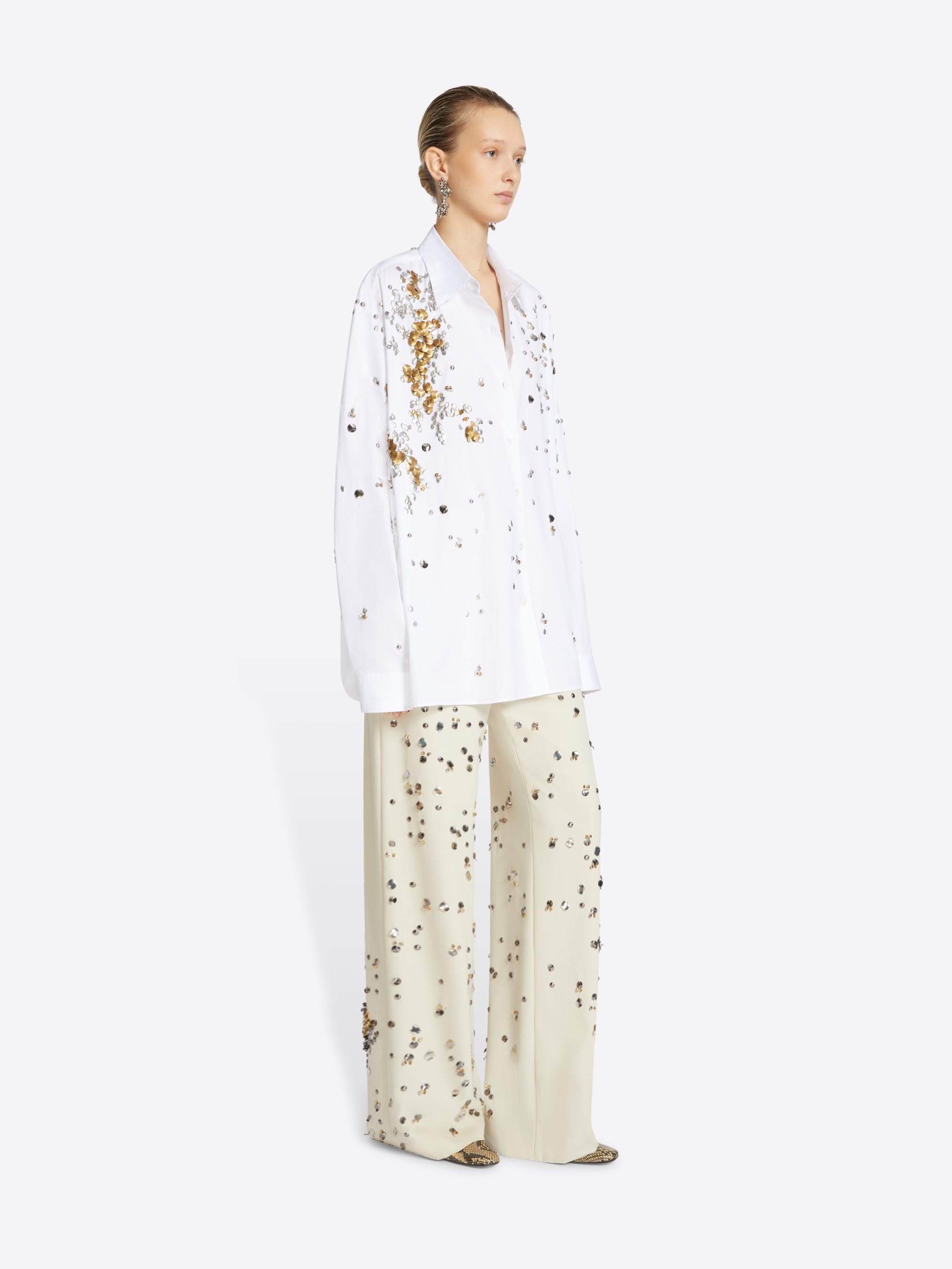 EMBELLISHED WOOL PANTS - 3