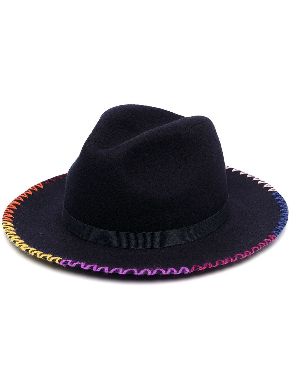 multicolour braided trim trilby - 1