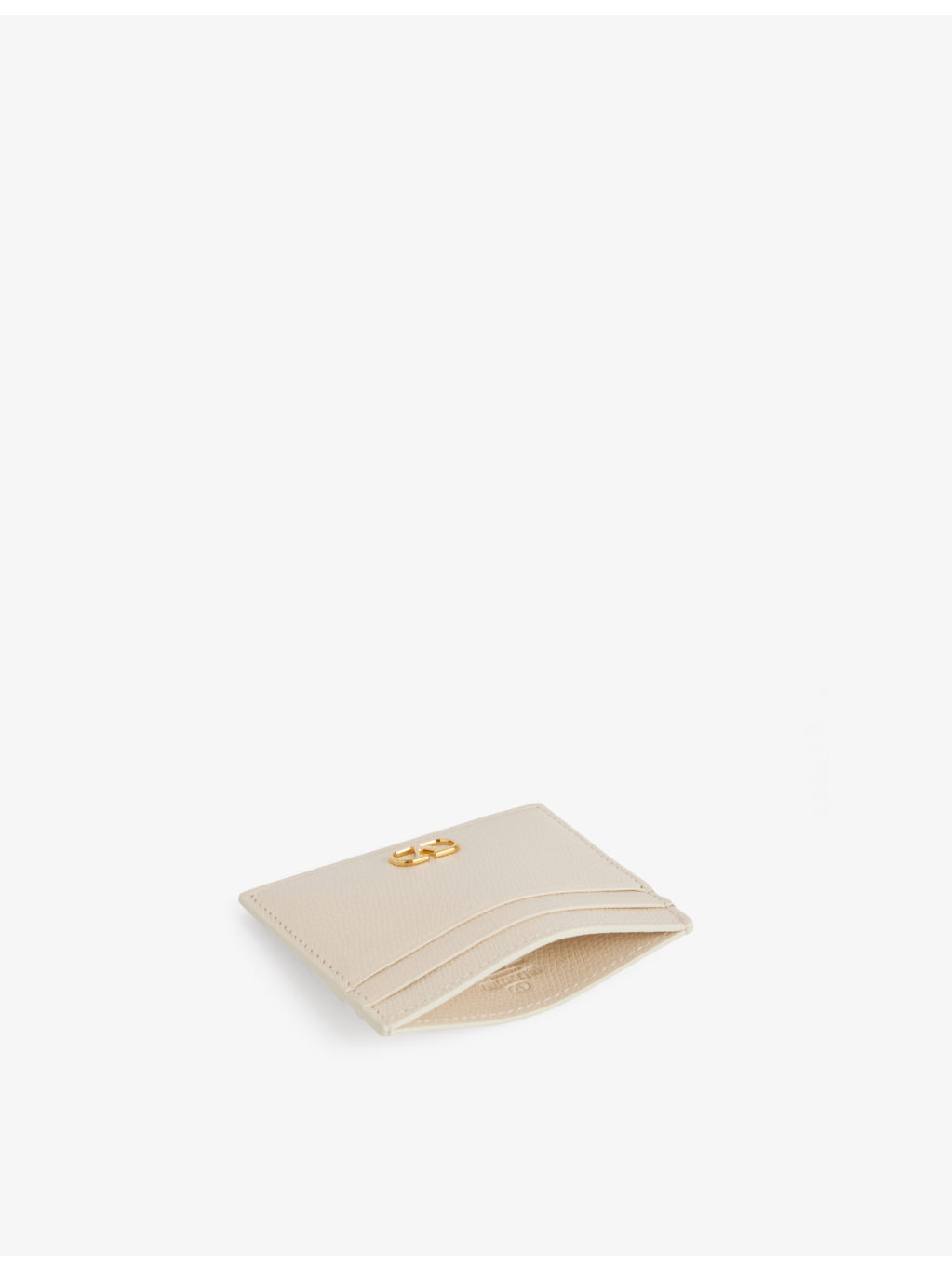 VLogo Signature Grainy Leather Card Holder - 4