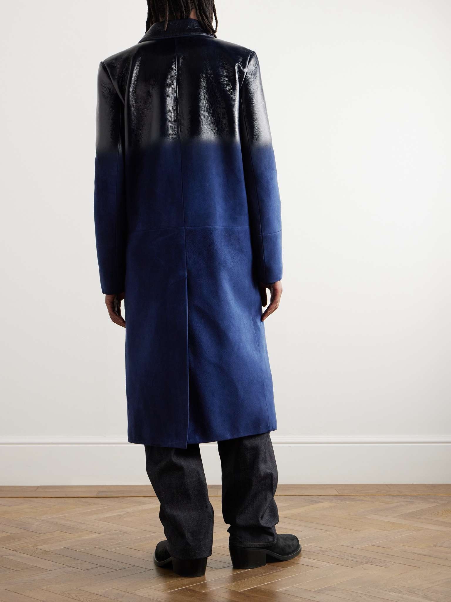 【送料&関税込】Loewe Midnight Blue Wool Coat Sweater in wool Blue - LOEWE