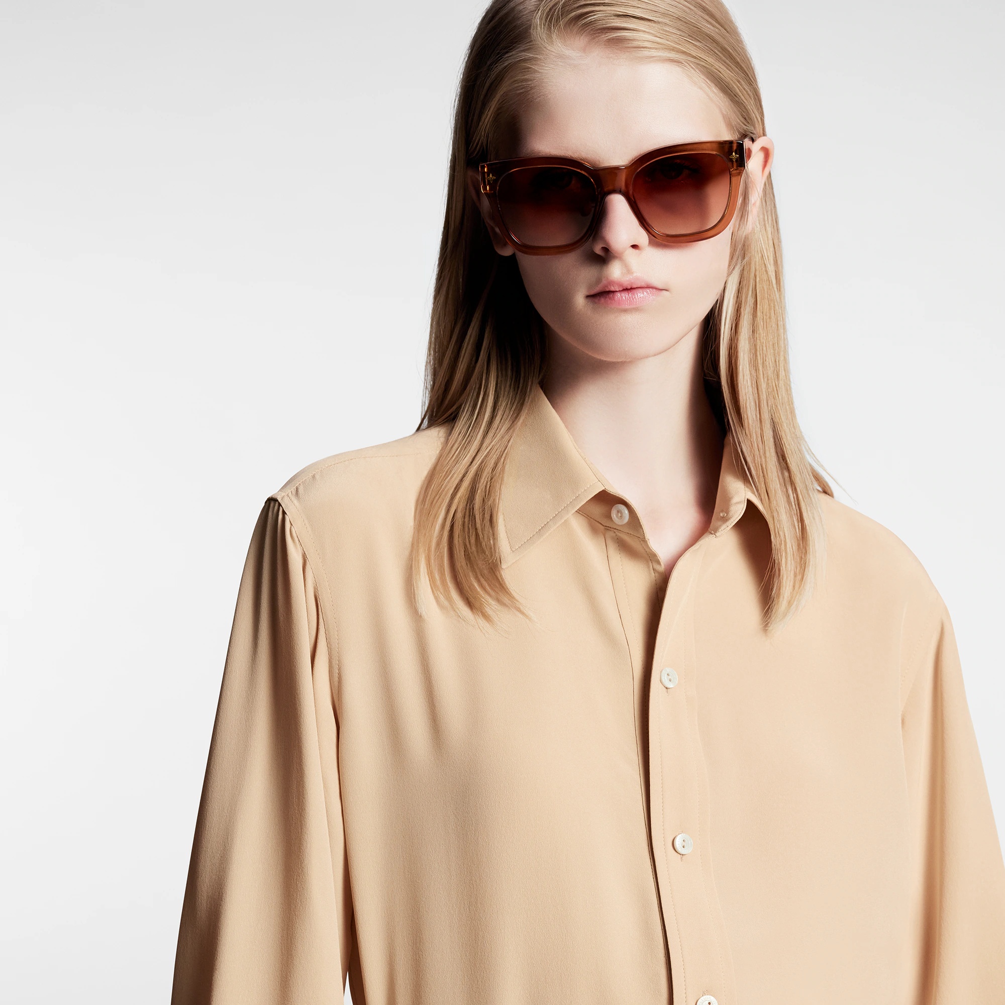 Rounded Hem Silk Shirt - 2