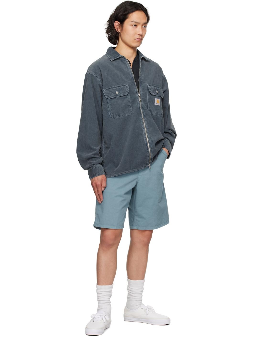 Blue Single Knee Shorts - 4
