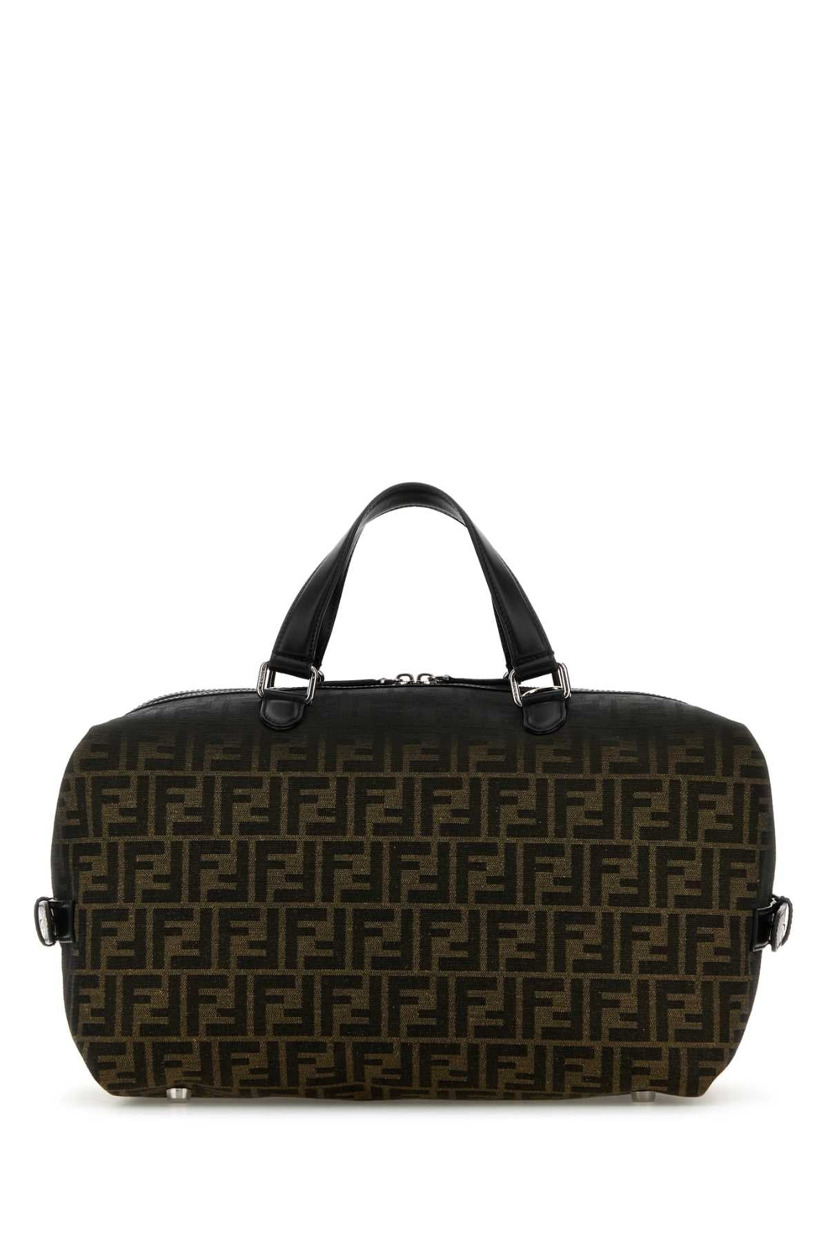 Fendi Men Embroidered Fabric Medium Fendi Siesta Ff Eclissi Travel Bag - 3