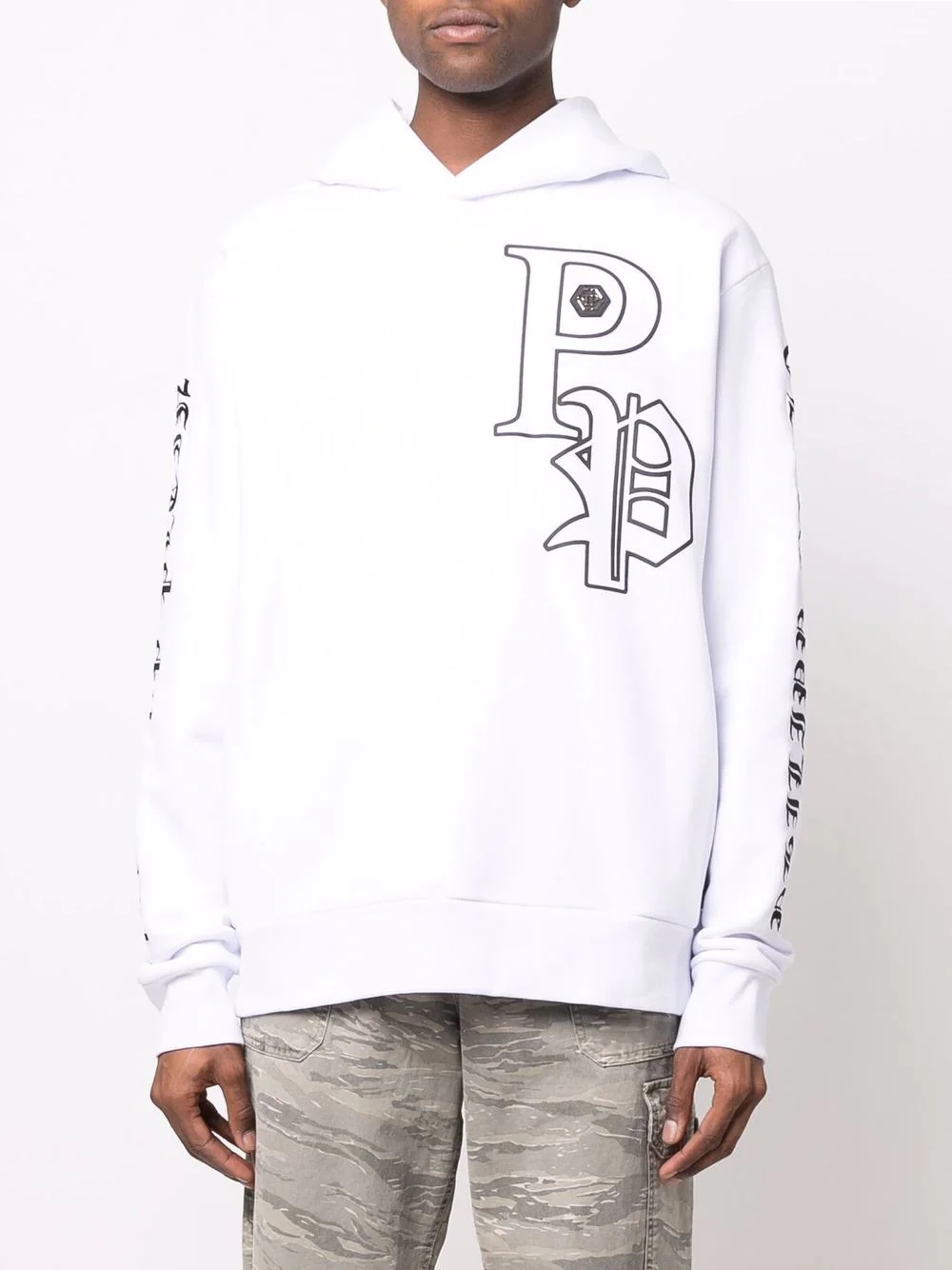 logo-print hoodie - 4