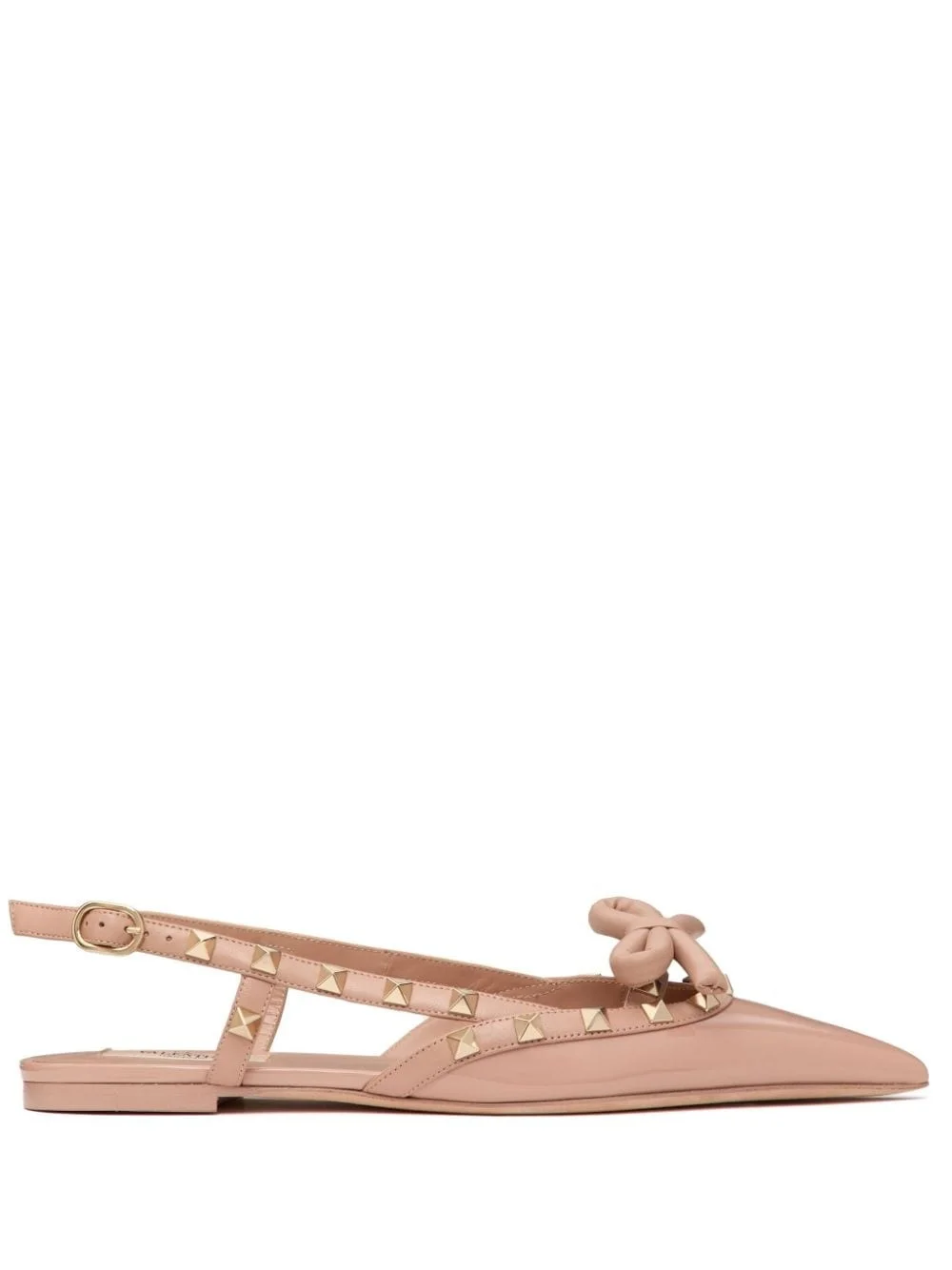 Rockstud Bow slingback ballerina shoes - 1