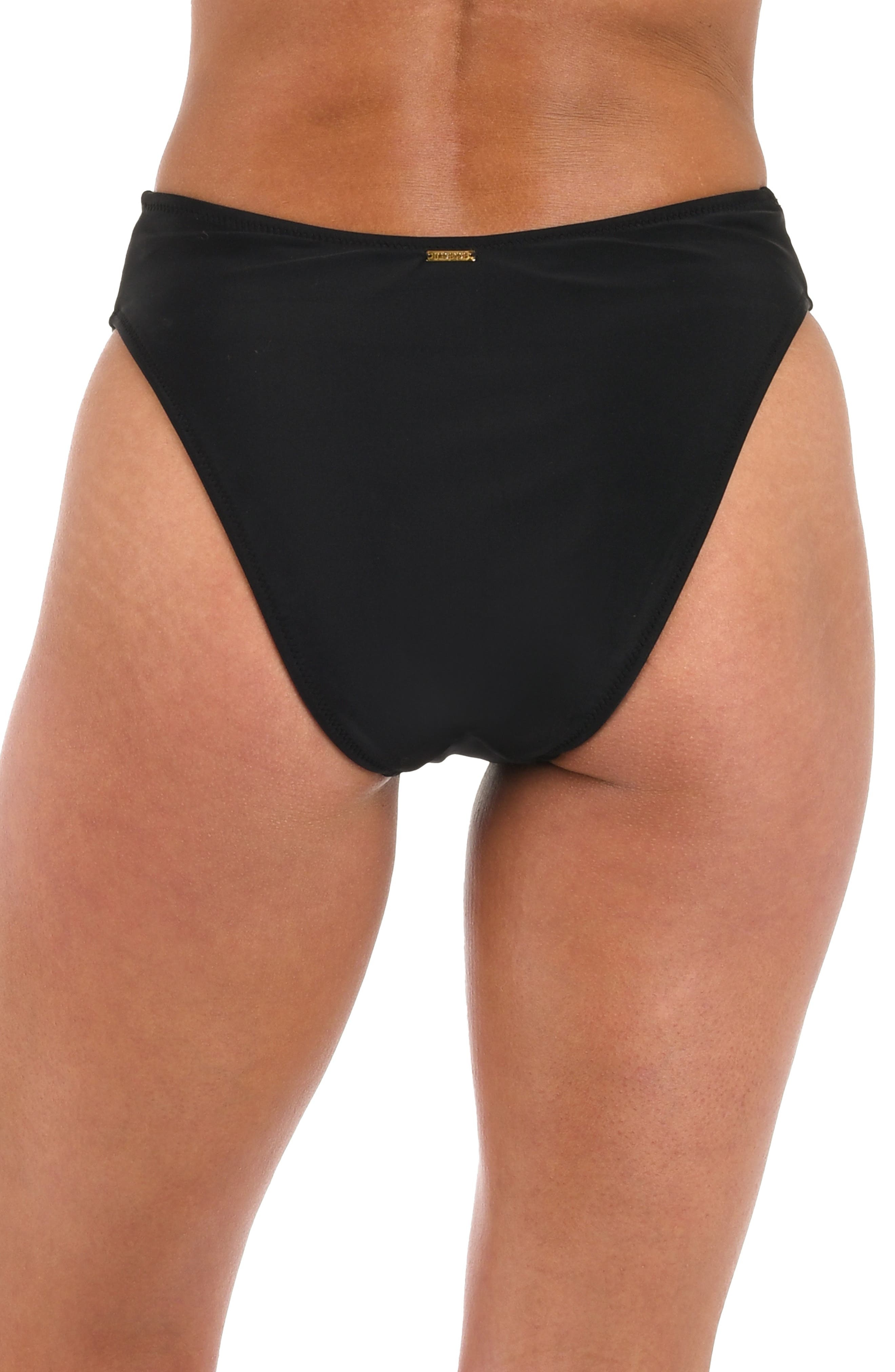 L'AGENCE Gianna Brazilian Bikini Bottoms in Black at Nordstrom - 2