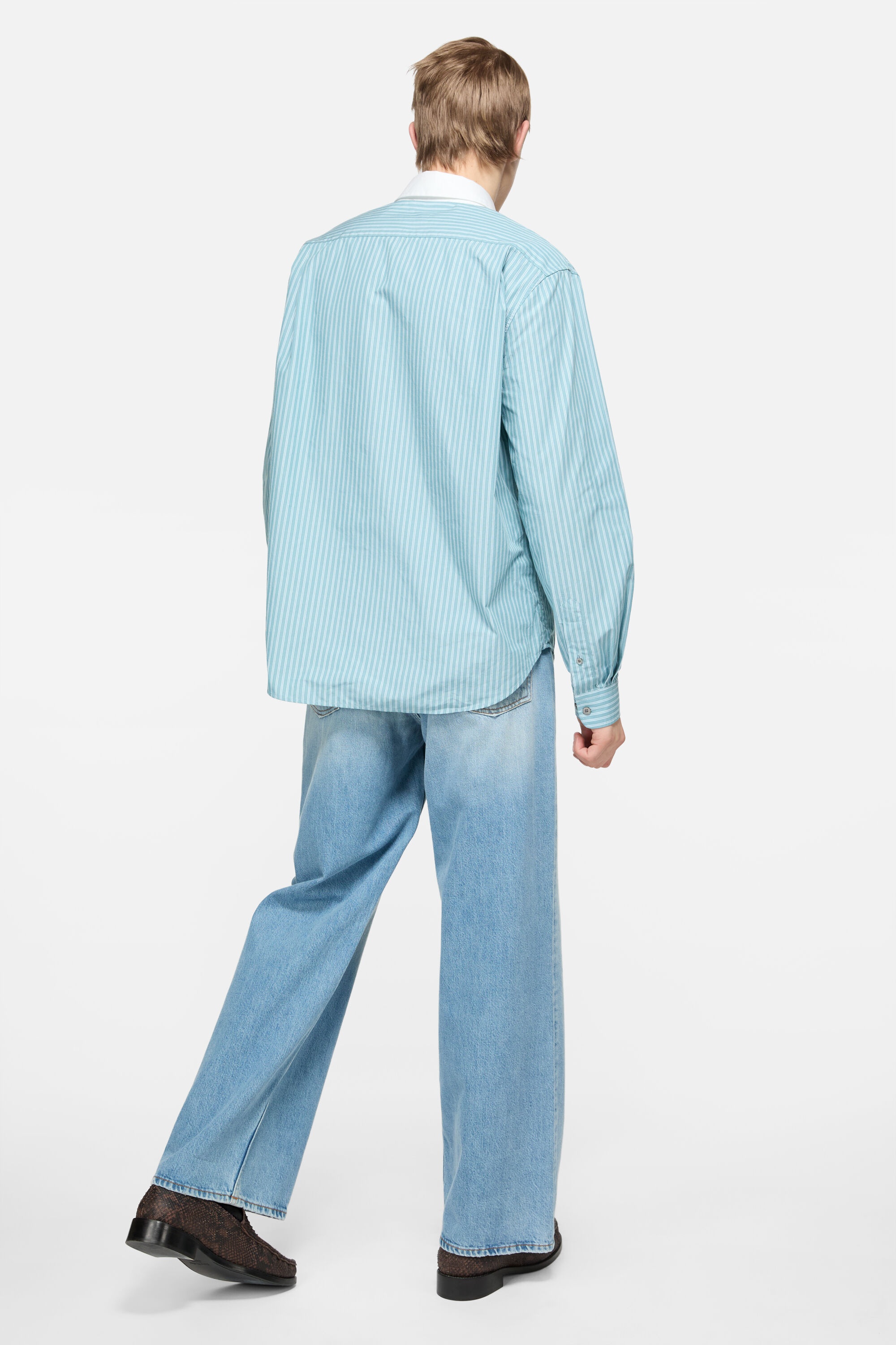 Button-up shirt - Turquoise blue - 3