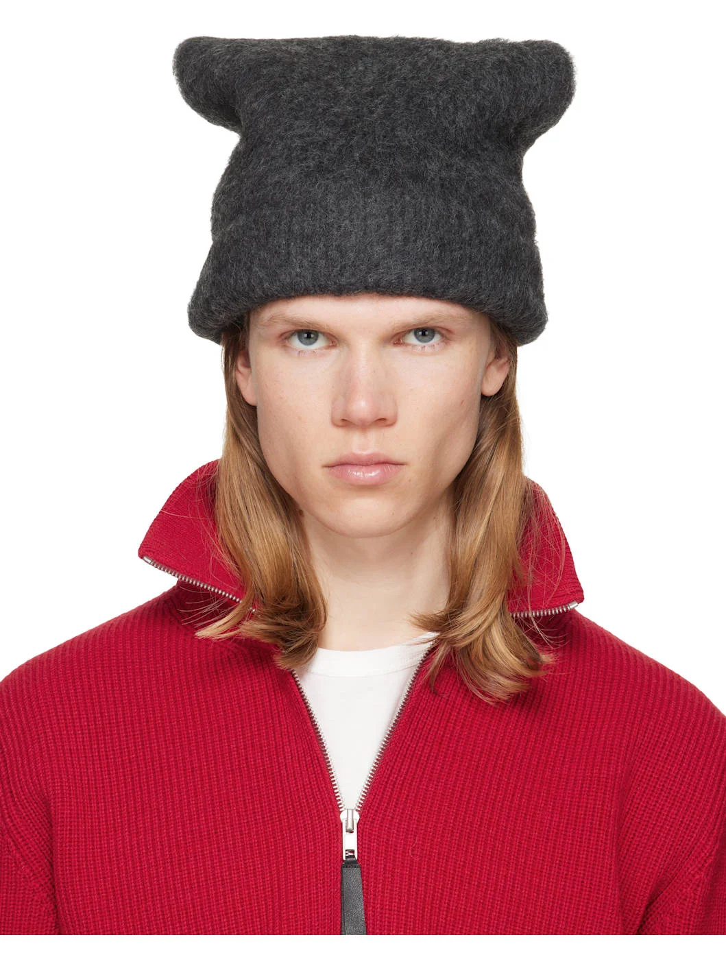 Gray Wool Beanie - 1