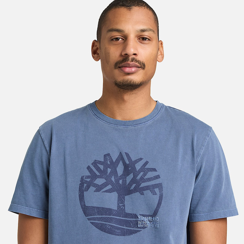 Men's Garment Dyed Logo Graphic T-Shirt 7