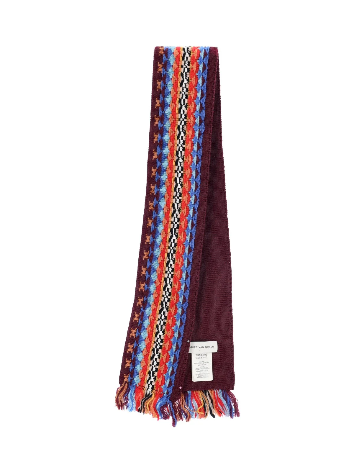 JACQUARD WOOL SCARF - 1