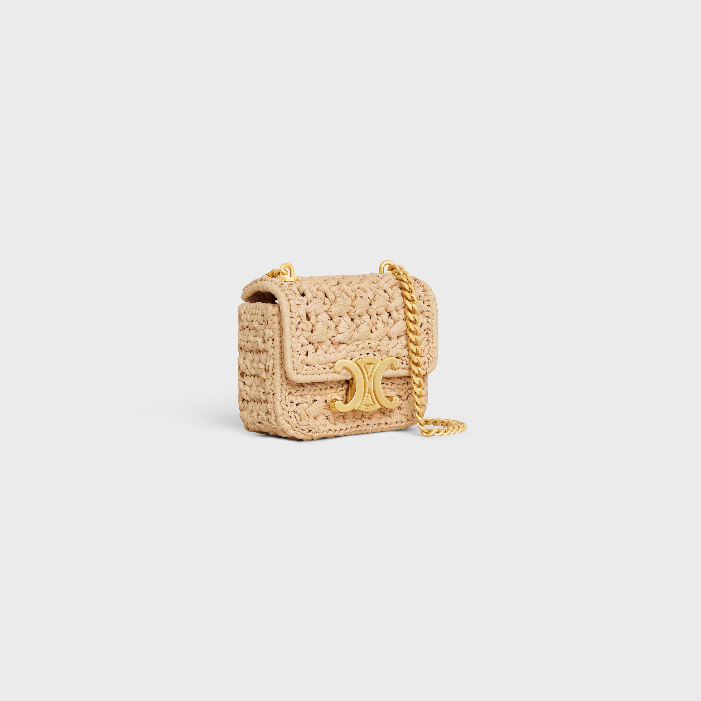 MINI CHAIN CLAUDE IN RAFFIA EFFECT TEXTILE - 2