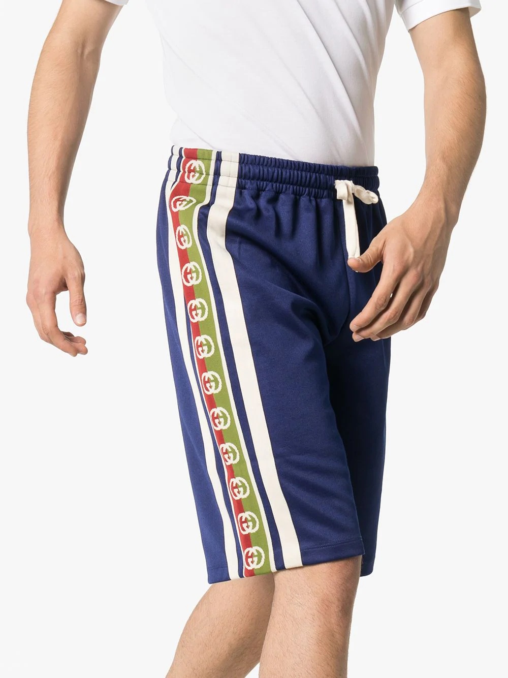 GG stripe track shorts - 3