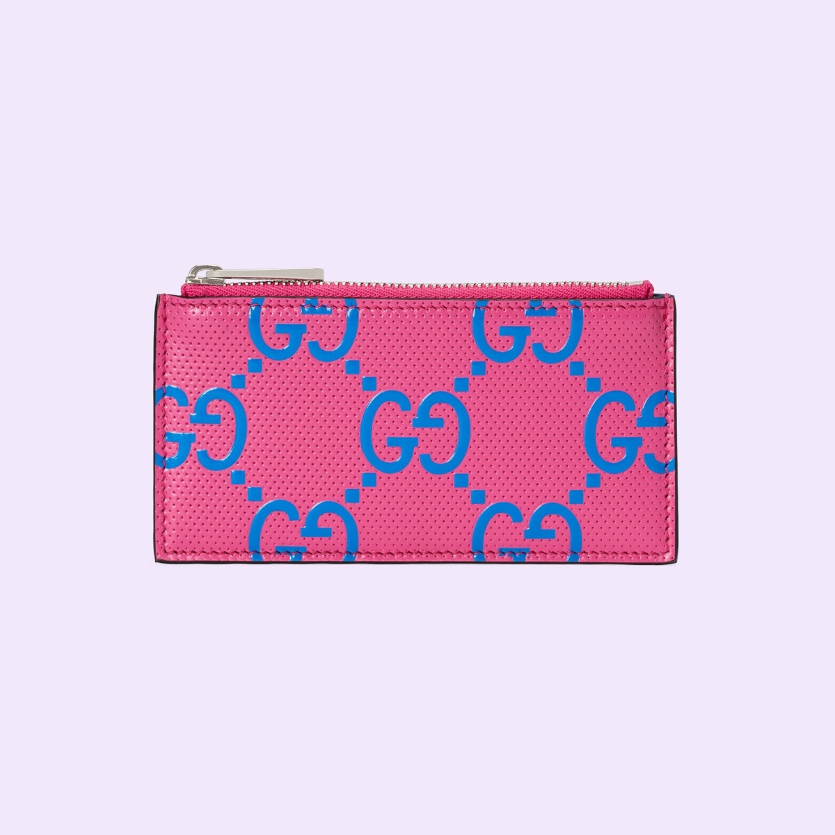 GG embossed zip card case - 4