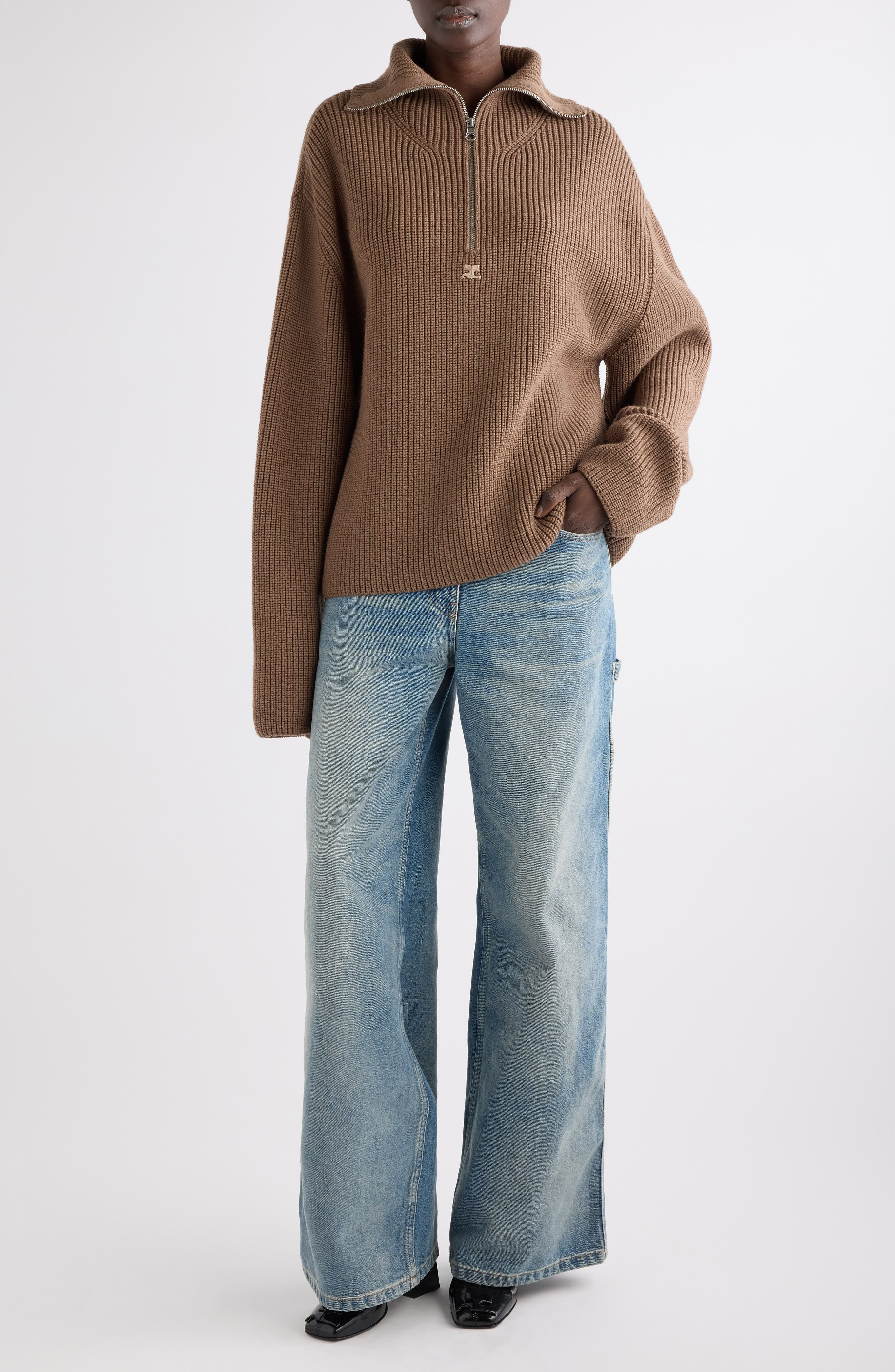 Courrèges Hammer Baggy Jeans in Vintage Medium Blue at Nordstrom - 2