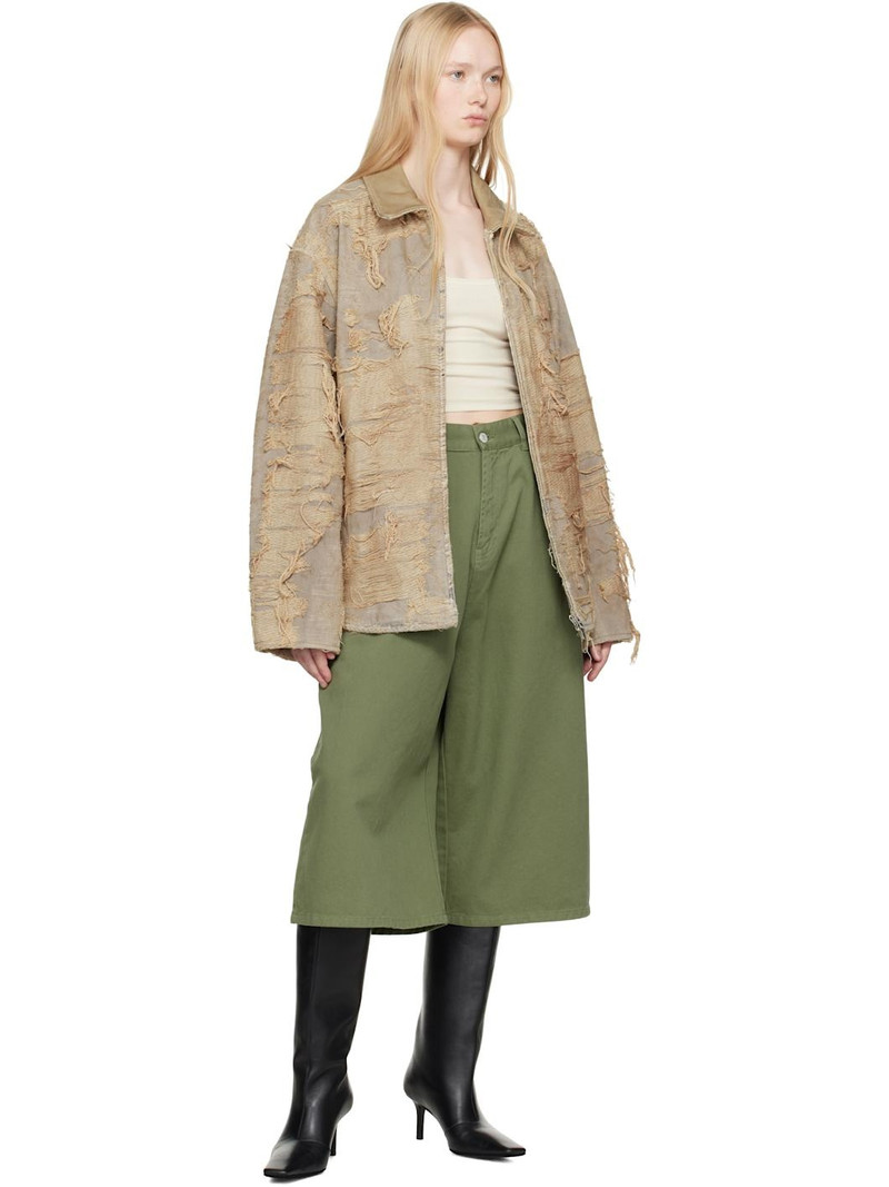 Diesel Tan D-Ivar-Fsg Denim Jacket outlook