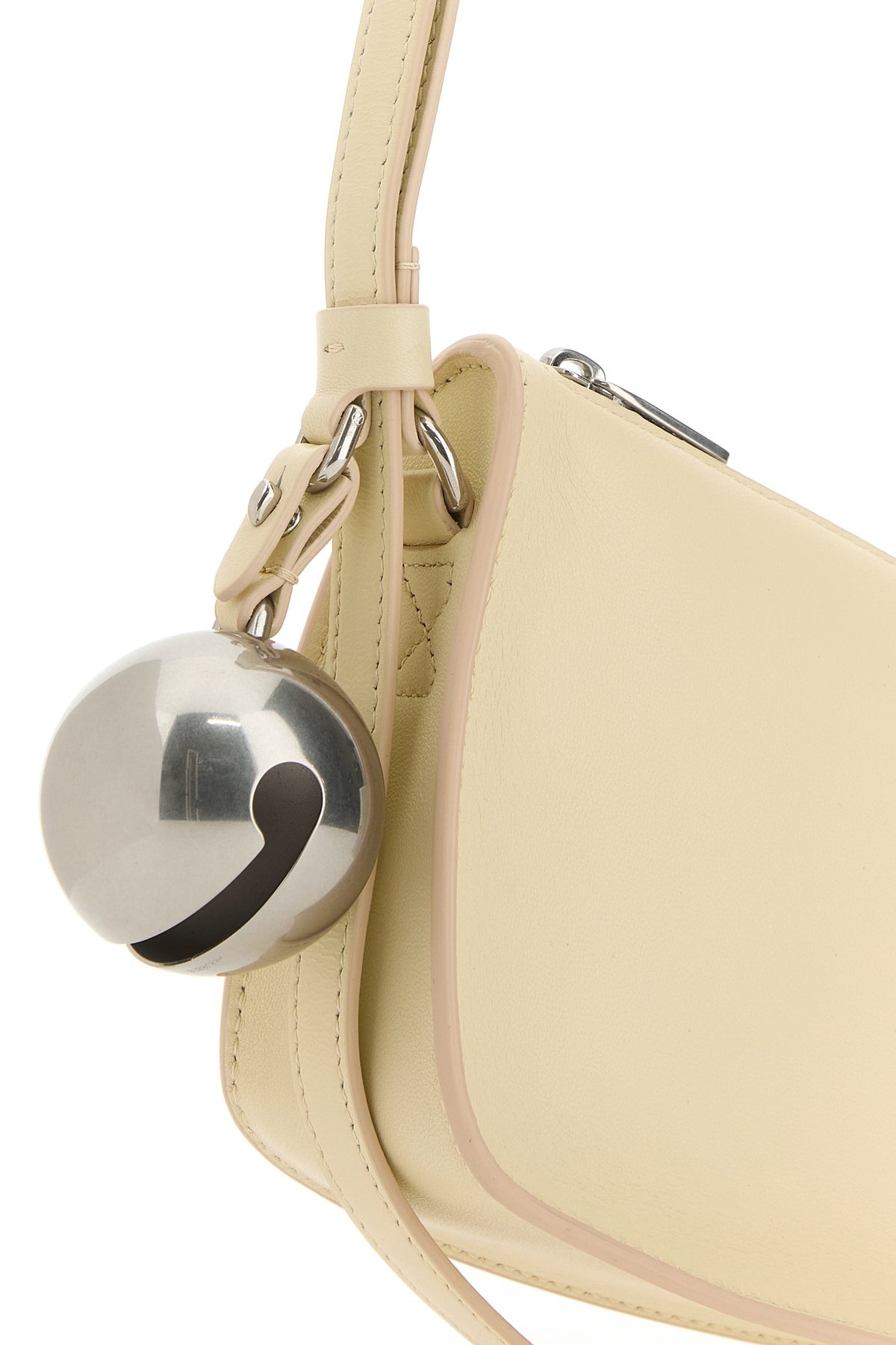 Cream leather Shield mini shoulder bag - 4